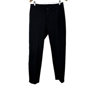 American Giant Pants Womens 8 Black Ponte Pant Slim Tapered Leg Stretch USA EUC